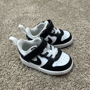 Nike Court Borough Low (Dunk Style) Sneakers – Black/White – Toddler Size 5C